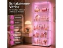 Simurq Glasvitrine mit LED, 2 Glastüren, 4 Ebenen, Schloss Bild 1
