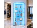 Simurq Glasvitrine mit LED, 2 Glastüren, 4 Ebenen, Schloss Bild 2