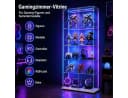 Simurq Glasvitrine mit LED, 2 Glastüren, 4 Ebenen, Schloss Bild 3