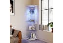 Simurq LED Glasvitrine Eckvitrine 162cm Weiß/Schwarz Bild 2