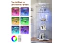 Simurq LED Glasvitrine Eckvitrine 162cm Weiß/Schwarz Bild 4