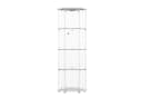 Simurq LED Glasvitrine Eckvitrine 162cm Weiß/Schwarz Bild 5