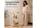 Simurq Glasvitrine Standvitrine mit LED und Schloss Weiß Bild 3