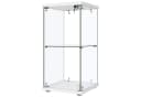 Simurq Glasvitrine Standvitrine mit LED und Schloss Weiß Bild 4