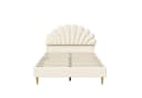 Simurq Polsterbett Beige Samt Blumenkopfteil Bild 4