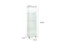 Simurq Glasvitrine mit LED Beleuchtung Standvitrine Glastür Schloss Weiß Bild 1