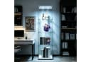Simurq Glasvitrine mit LED Beleuchtung Standvitrine Glastür Schloss Weiß Bild 2