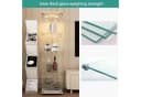 Simurq Glasvitrine mit LED Beleuchtung Standvitrine Glastür Schloss Weiß Bild 5