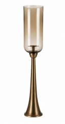 finehomegarden Bodenwindlicht Kerzenständer Säule Bronze mit Glas Hurricane Bild 2
