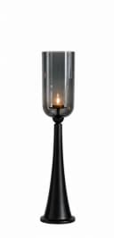 finehomegarden Bodenwindlicht Kerzenständer Schwarz Glas 93cm Bild 2