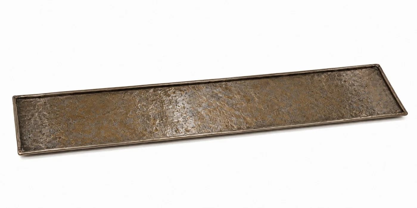 finehomegarden Dekotablett Messing Optik 80x15cm Rechteckig Metall - Bild 2