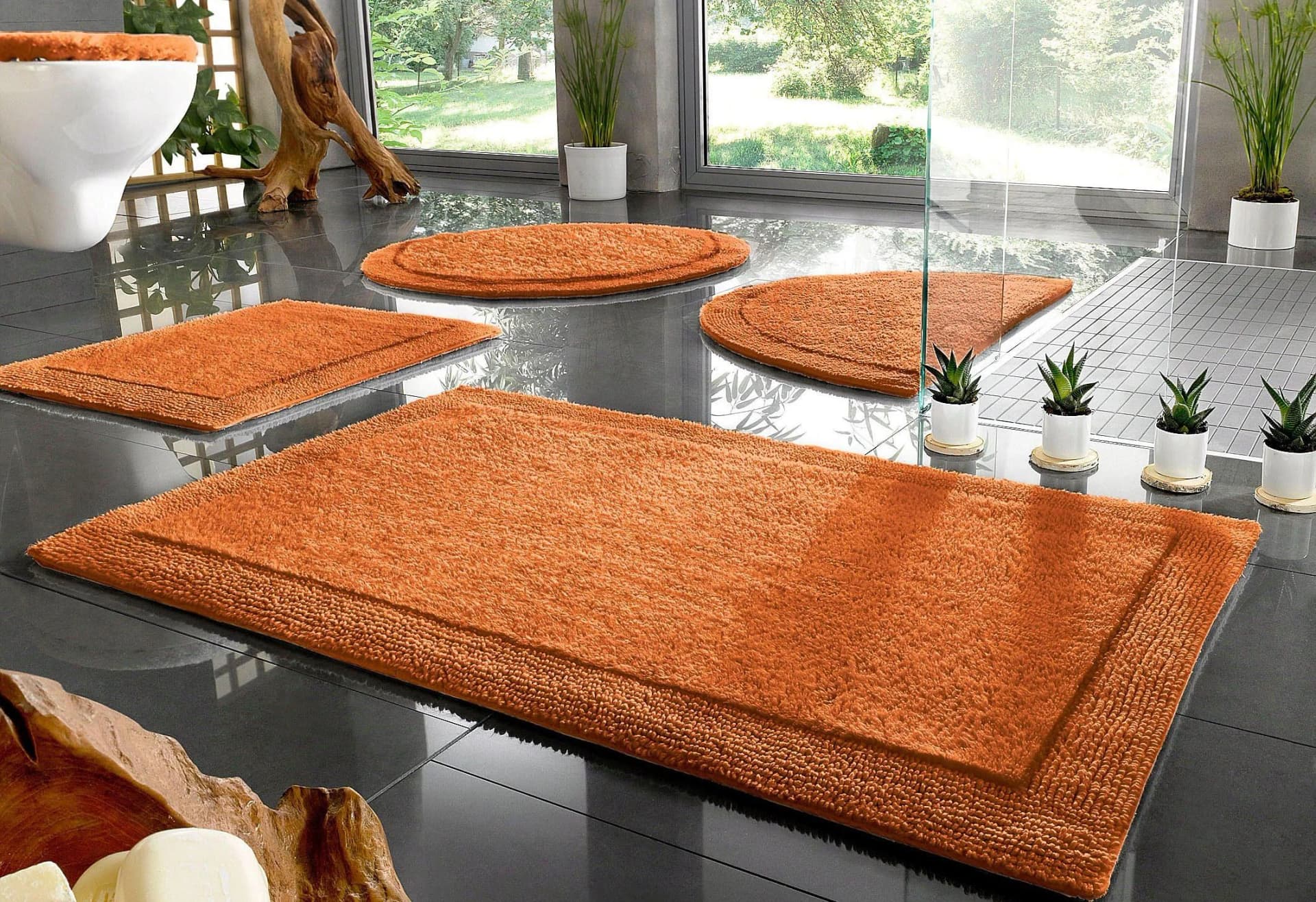 OTTO HOME Badematte Kapra Orange 50x90 cm Baumwolle