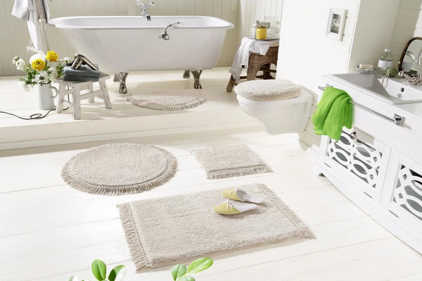 OTTO home Badematte Finca Beige Rund Bio-Baumwolle - Bild 3