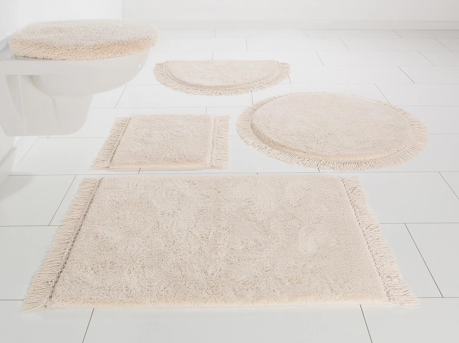 OTTO home Badematte Finca Beige Rund Bio-Baumwolle - Bild 5