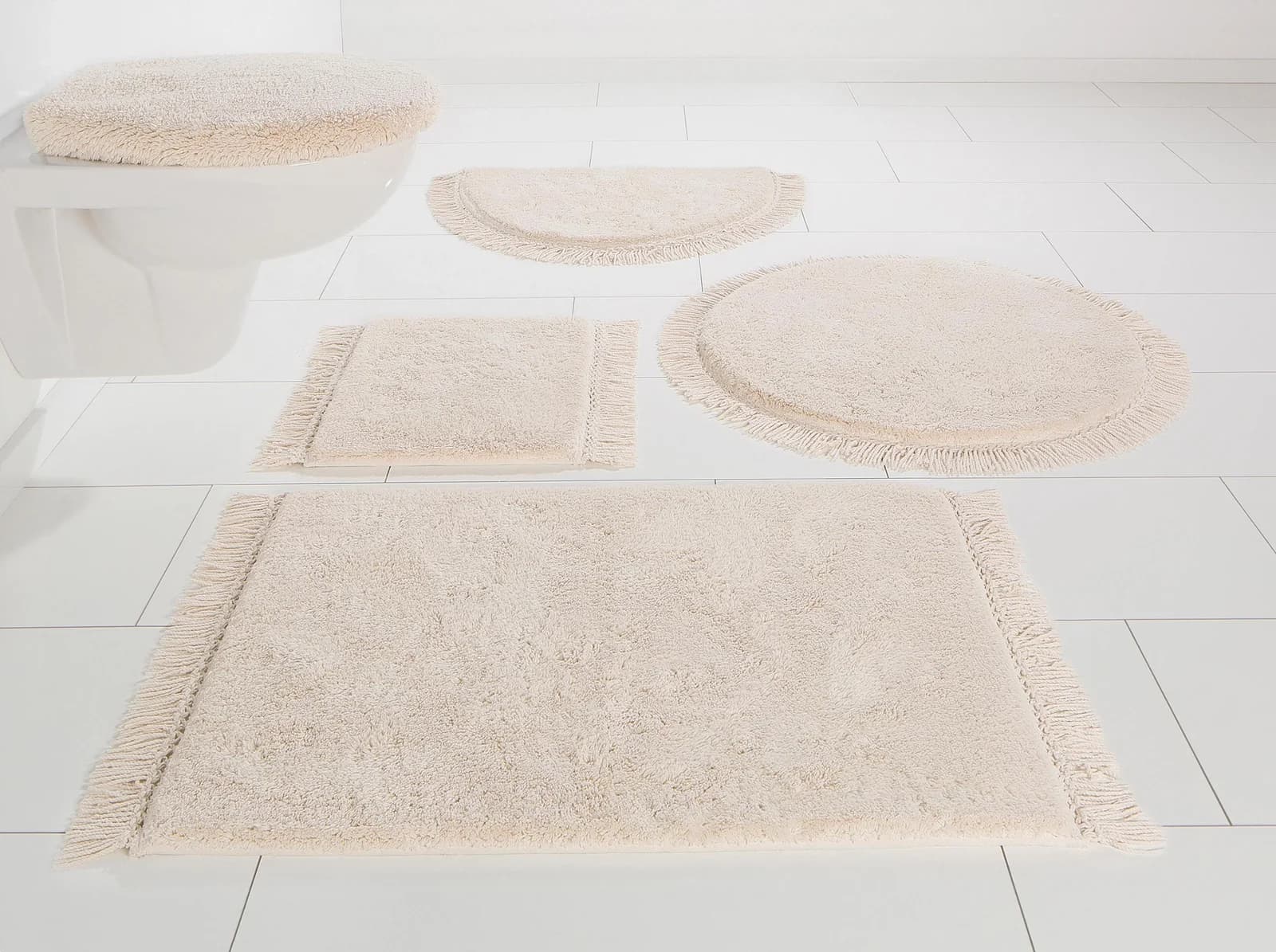 OTTO home Badematte Finca 3-tlg. Set Beige Bio-Baumwolle - Bild 5