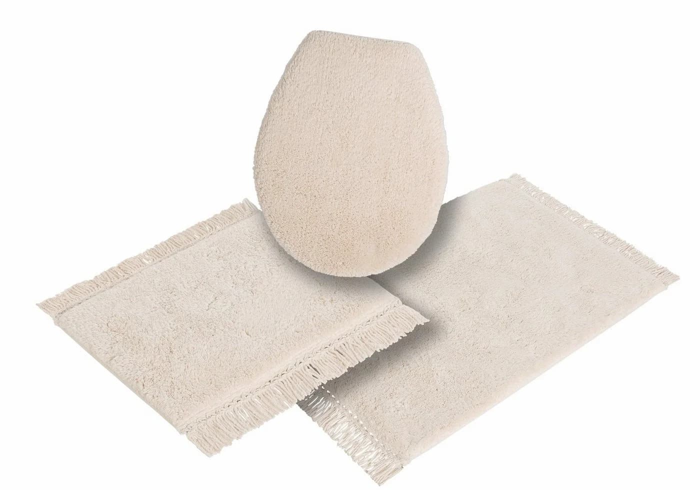 OTTO home Badematte Finca 3-tlg. Set Beige Bio-Baumwolle