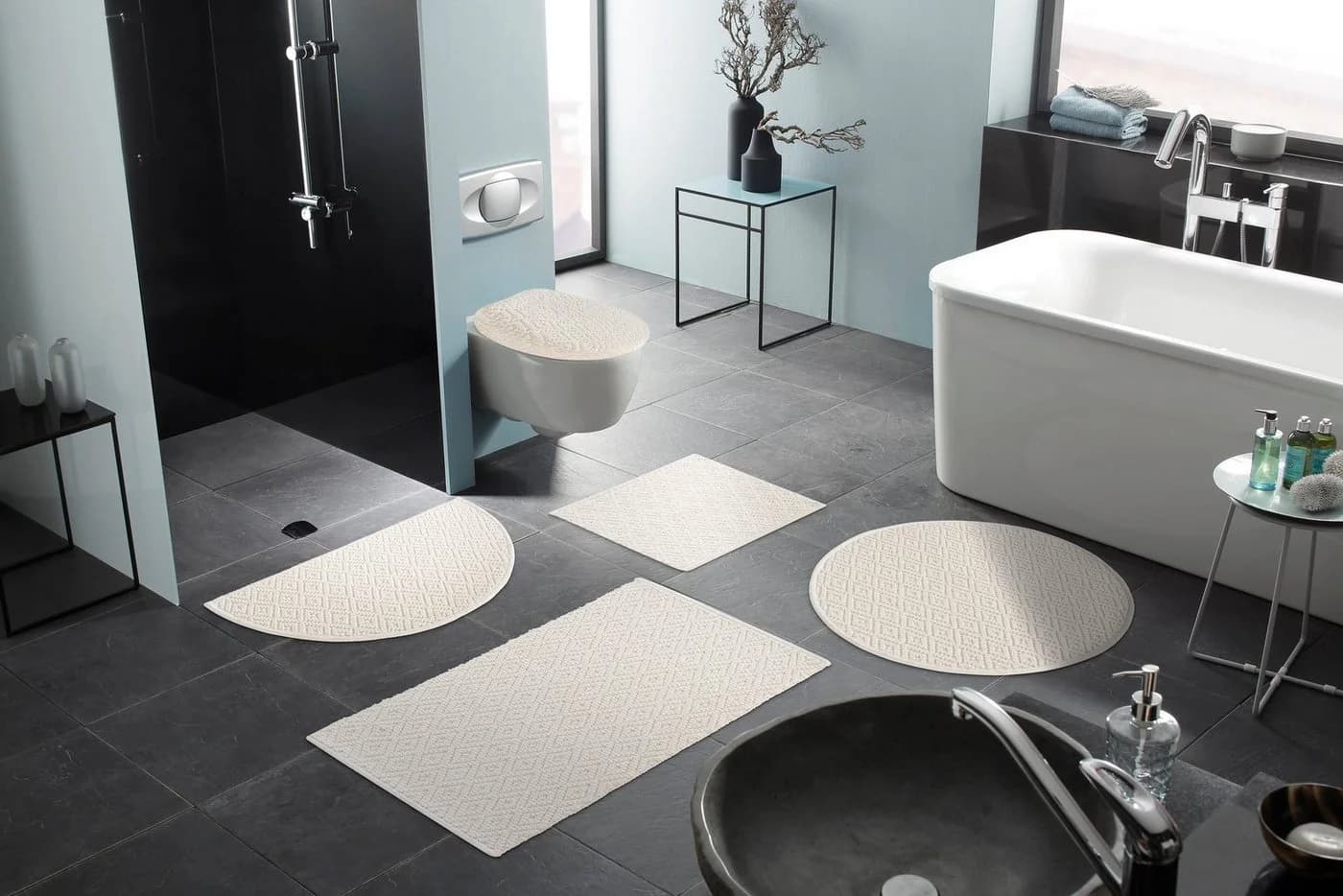 OTTO home Badematte Numan Beige Rauten-Muster Baumwolle - Bild 5