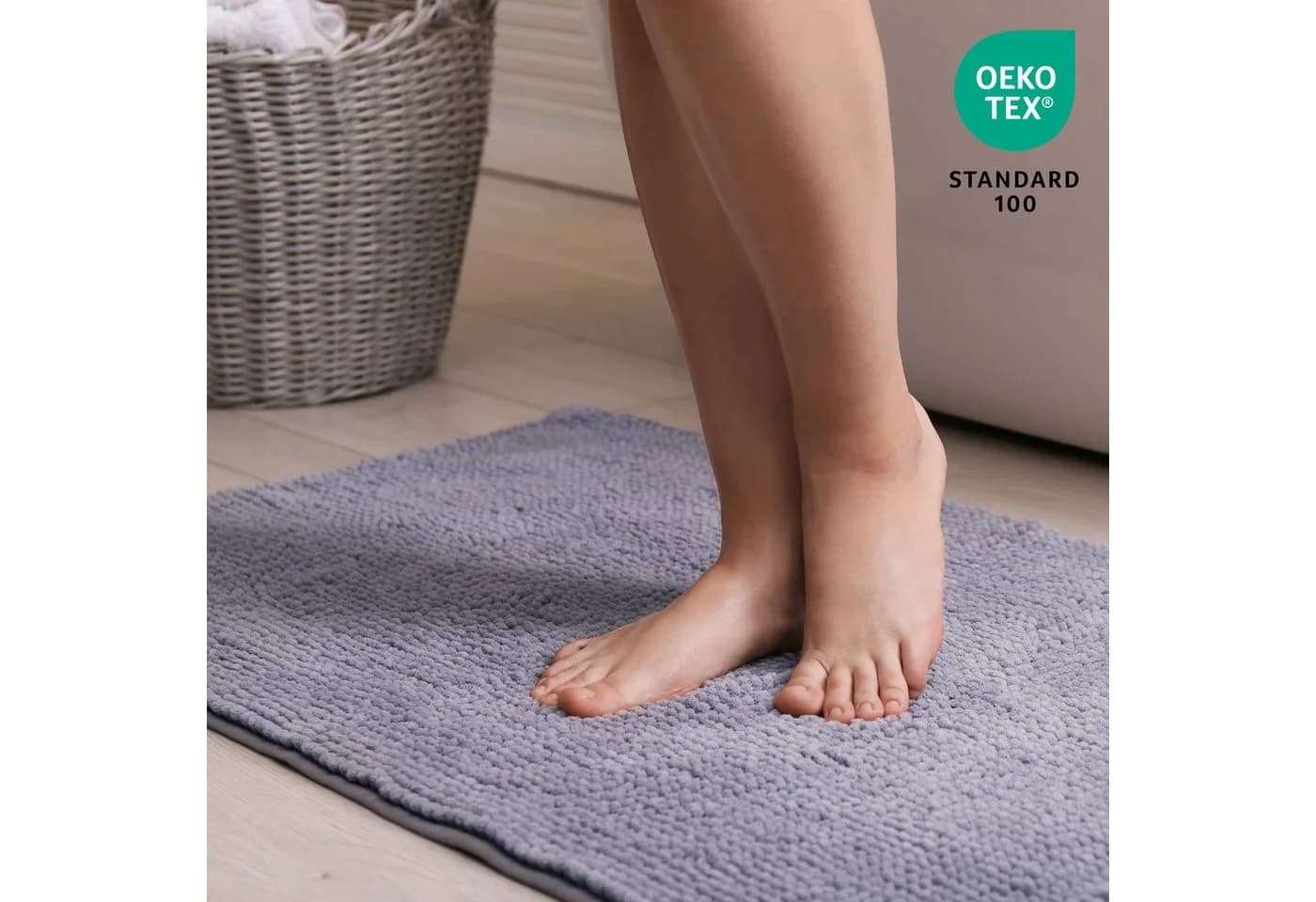 OTTO home Badematte Dalia Rund Beige 75cm Baumwolle - Bild 5