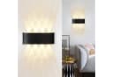 ZMH LED Wandleuchte Außenwandleuchte Schwarz Up Down 7W Wandstrahler Wand Treppenhaus Bild 1