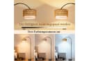 ZMH Stehlampe Boho Rattan Bogenlampe E27 LED dimmbar Bild 3