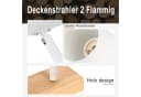 ZMH Deckenstrahler GU10 Modern Weiß Metall Holz 330° Schwenkbar Bild 1