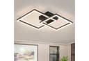 ZMH LED Deckenleuchte Wohnzimmer Quadratisch Schwarz Bild 2