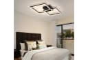 ZMH LED Deckenleuchte Wohnzimmer Quadratisch Schwarz Bild 3