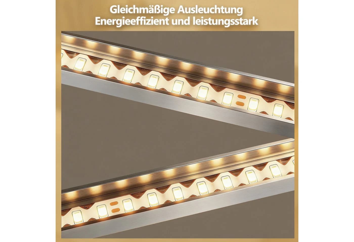 ZMH LED Deckenleuchte Modern Schwarz Quadratisch Drehbar 3000K - Bild 5