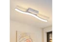 ZMH LED Deckenleuchte Modern Schwarz Silber Wellen Design 3000K Bild 4
