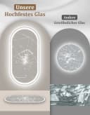 ZMH LED Badspiegel Oval mit Beleuchtung, Entfogger & Touch-Steuerung Bild 5