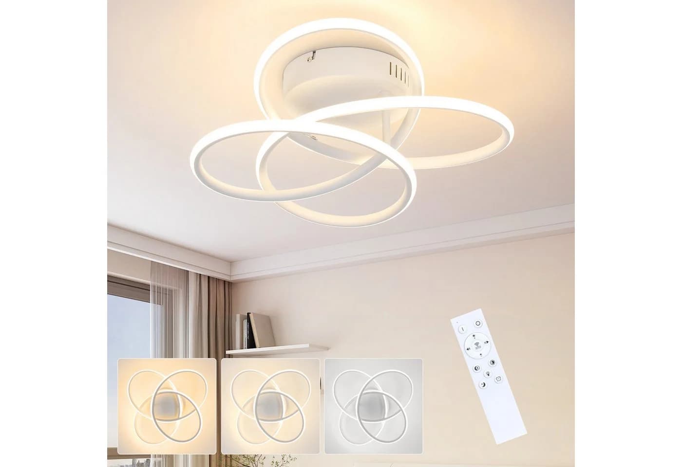 ZMH LED Deckenleuchte Butterfly dimmbar mit Fernbedienung - Bild 2
