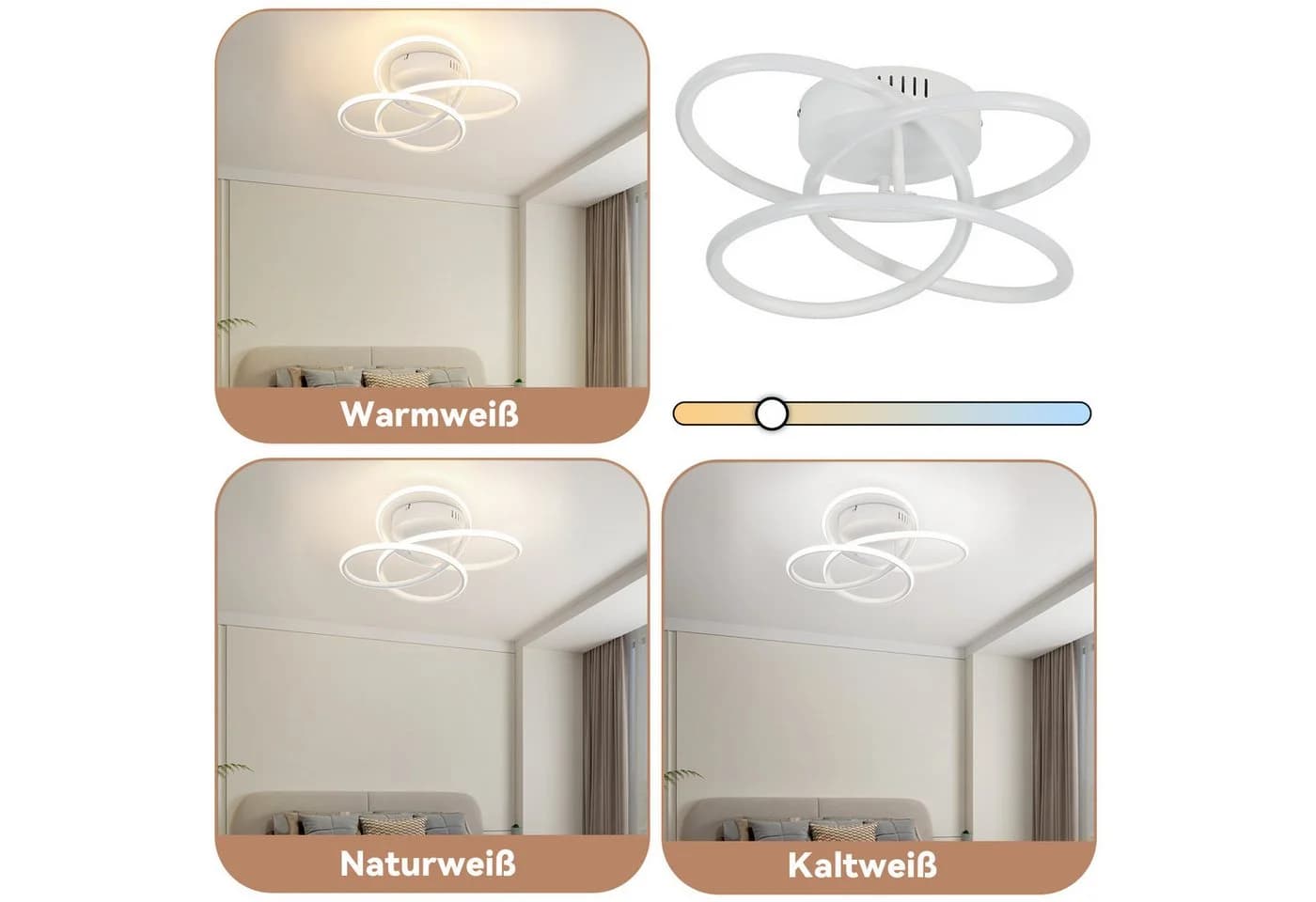 ZMH LED Deckenleuchte Butterfly dimmbar mit Fernbedienung - Bild 5