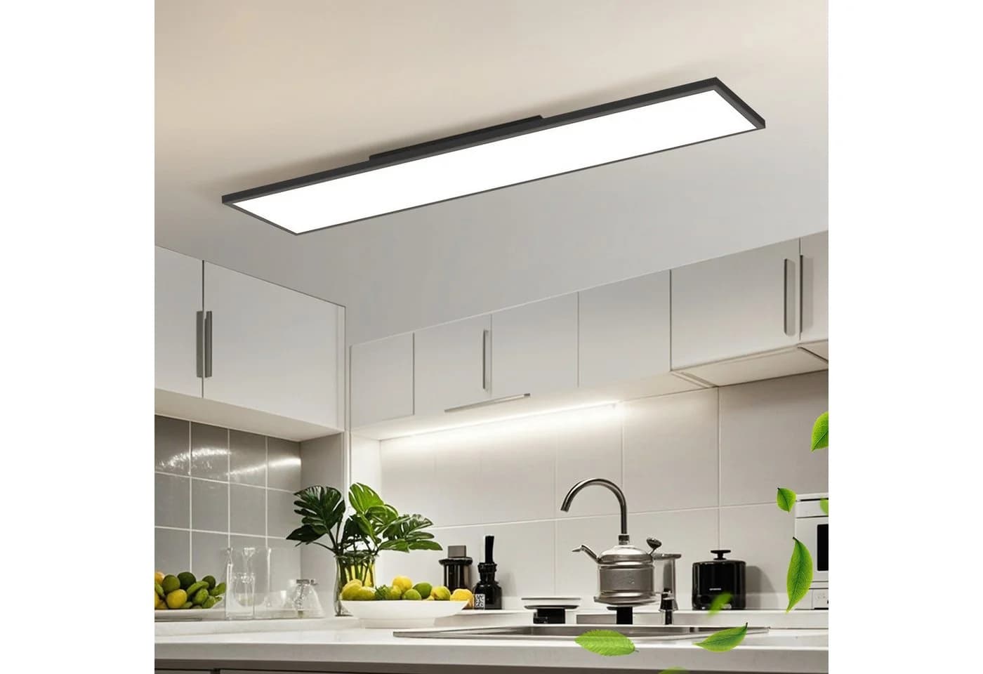 ZMH LED Deckenleuchte Dimmbar Schwarz Aluminium - Bild 4