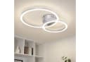 ZMH LED Deckenleuchte 23W Weiß Silber Modern 2-Ringe Design Bild 2
