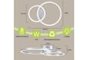 ZMH LED Deckenleuchte 23W Weiß Silber Modern 2-Ringe Design Bild 3