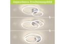 ZMH LED Deckenleuchte 23W Weiß Silber Modern 2-Ringe Design Bild 4