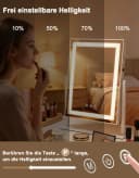 ZMH Schminkspiegel LED 3 Modi Touch-Dimmbar Kosmetikspiegel Weiß Bild 5