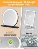 ZMH Schminkspiegel mit LED-Beleuchtung, dimmbar, Touch, Memory-Funktion, Schwarz Bild 4