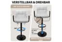 Huracan Barhocker 2er Set höhenverstellbar Schwarz PU-Leder Bild 5