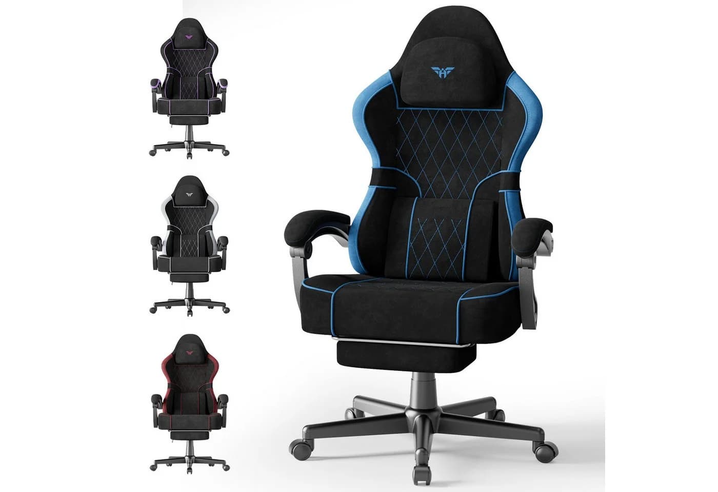 Huracan Gaming-Stuhl mit verstellbarer Kopfstütze und Lendenkissen, Ergonomisch - Bild 2