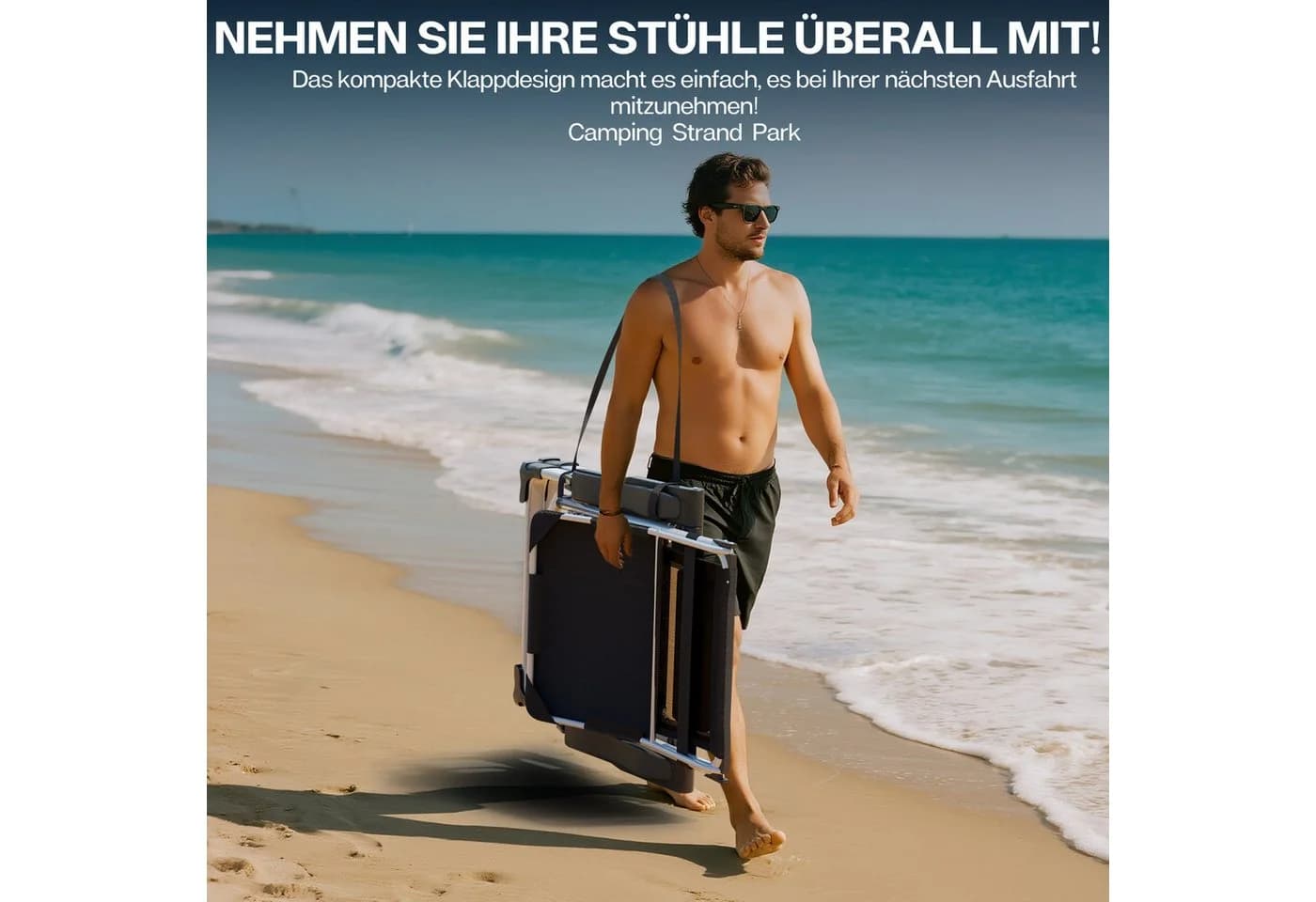 Huracan Gartenliege - Klappbar, Ergonomisch, Mit Kissen - Bild 5