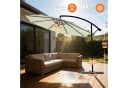 Huracan Sonnenschirm Ampelschirm mit LED Solar & Kurbel Bild 1
