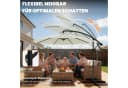 Huracan Sonnenschirm Ampelschirm mit LED Solar & Kurbel Bild 4
