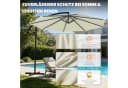 Huracan Sonnenschirm Ampelschirm mit LED Solar & Kurbel Bild 5