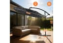 Huracan Sonnenschirm LED Solar Ø 250-350cm Ampelschirm mit Kurbel Bild 1