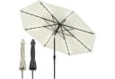 Huracan Sonnenschirm neigbar mit LED, 300/350 cm, Beige/Anthrazit Bild 2
