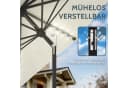 Huracan Sonnenschirm neigbar mit LED, 300/350 cm, Beige/Anthrazit Bild 4