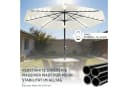 Huracan Sonnenschirm neigbar mit LED, 300/350 cm, Beige/Anthrazit Bild 5