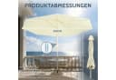 Huracan Sonnenschirm Neigbar Anthrazit/Beige Aluminium Bild 3