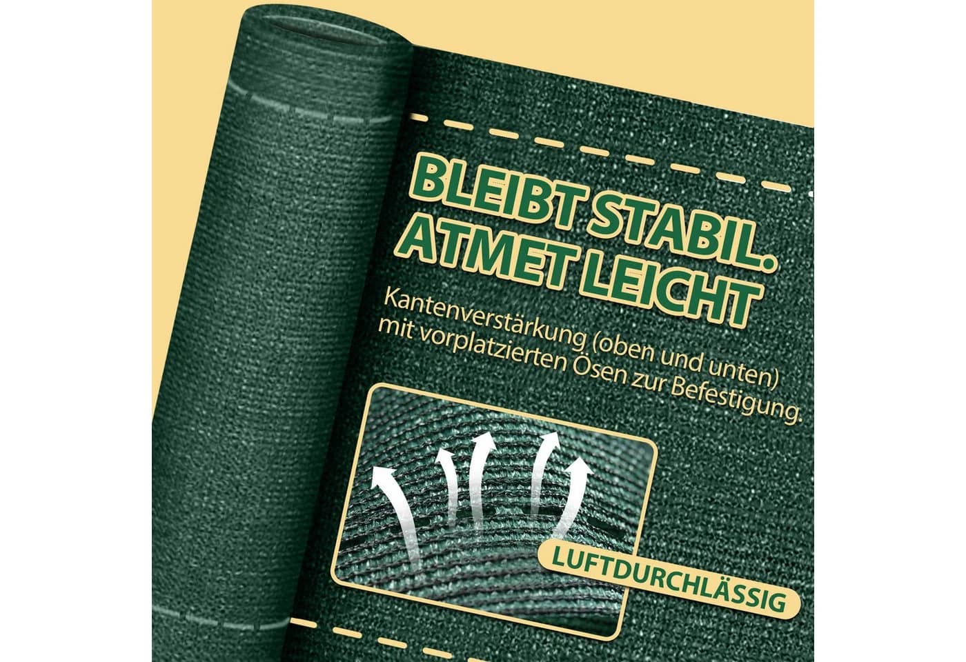 Ferghana Balkonsichtschutz HDPE 10m Länge Grün - Bild 4